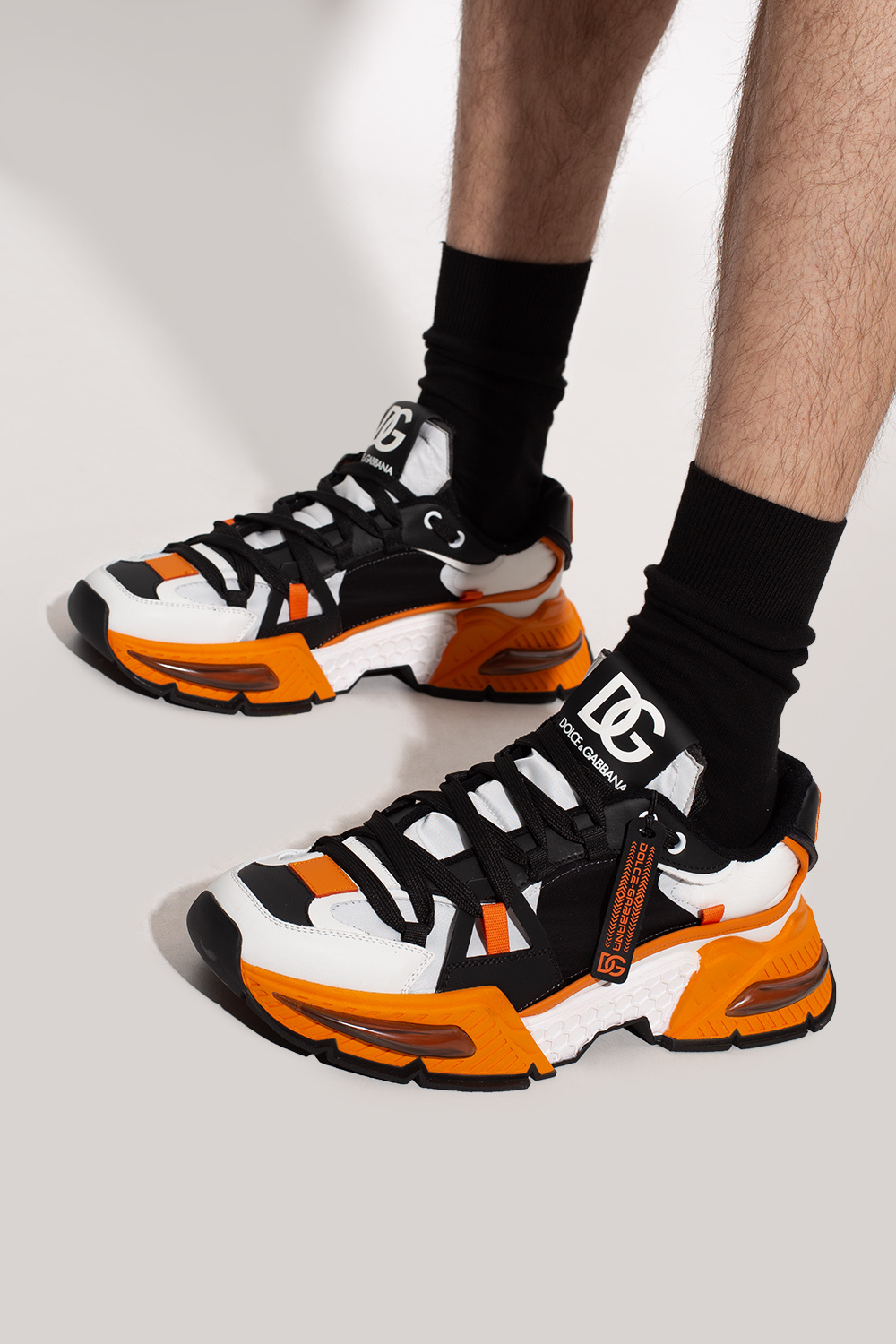 Orange dolce and store gabbana sneakers